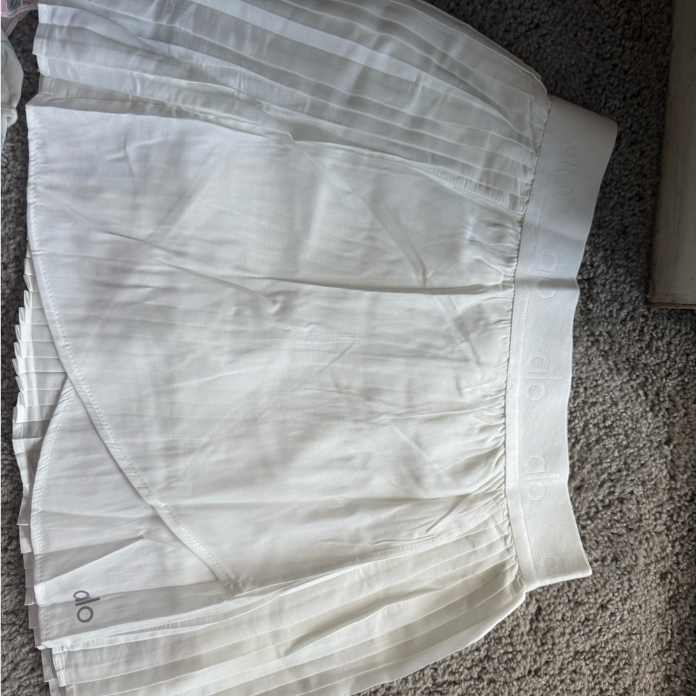 ALO Yoga White Mini Skirt